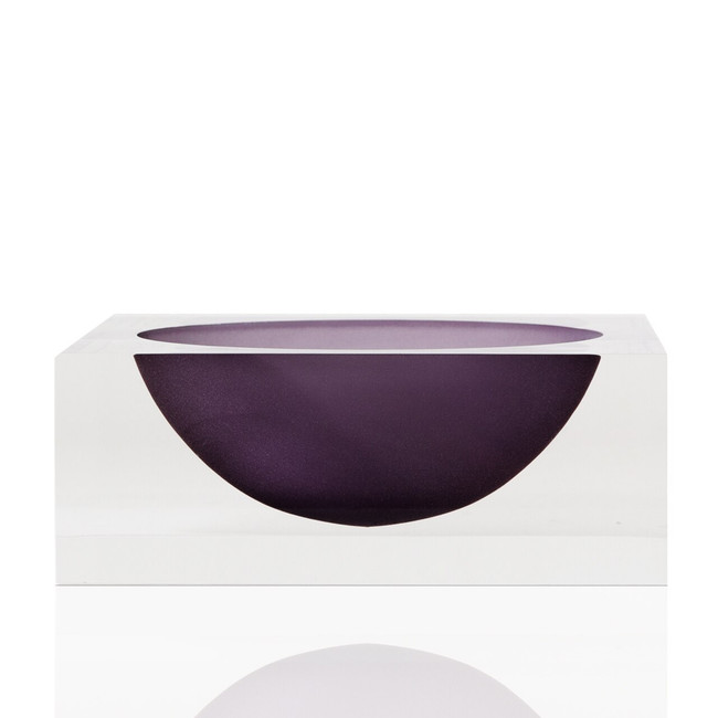 tizo modern acrylic thick acrylic lucite smoke purple bowl dish centerpiece