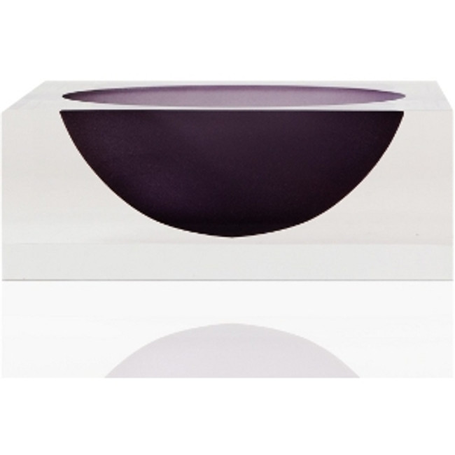 tizo acrylic lucite modern thick color bottom decorative bowl 