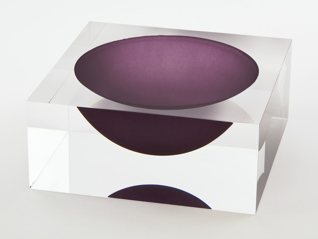 tizo acrylic lucite modern thick color bottom decorative bowl 
