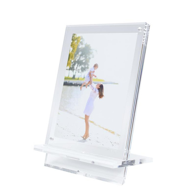 clear acrylic lucite modern ipad device phone picture slanted desk top stand riser holder