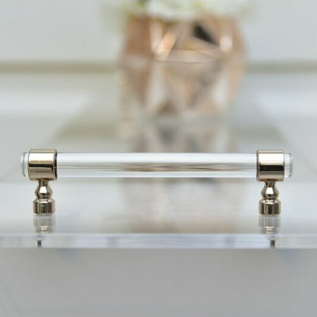 clear lucite acrylic modern bathtub caddy shelf handles