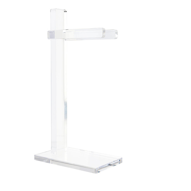 modern lucite acrylic clear hand towel bathroom powder room stand accessory