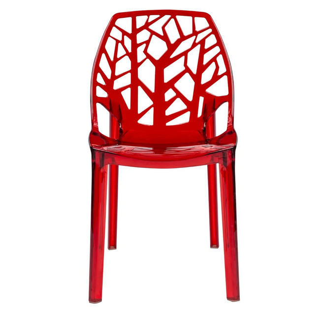 leisuremod cornelia indoor outdoor clear web woven back spider stackable acrylic lucite chair