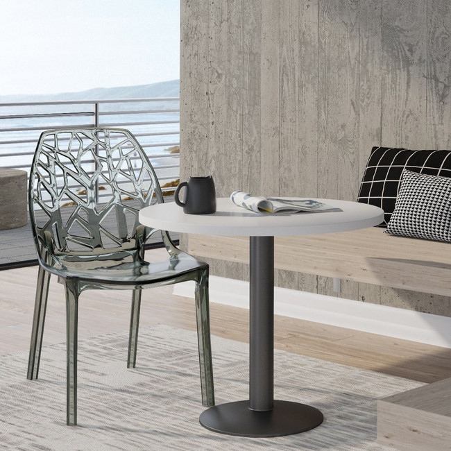 Indoor/Outdoor Clear Lucite Web Back Side Chair,  Color Options