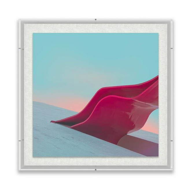 Pink Wings Print in Square Shadow Box Frame