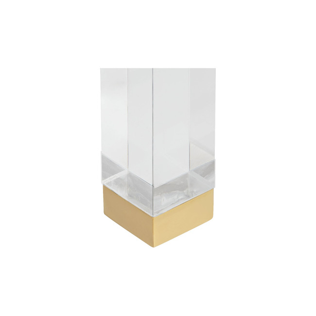 Modern Brass and Acrylic Sleek Side Table (hannah 23.5 side table)
