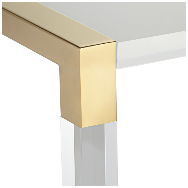 Modern Brass and Acrylic Sleek Side Table (hannah 23.5 side table)