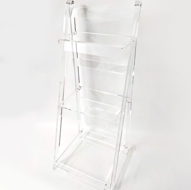 Clear Acrylic Ladder Bookcase