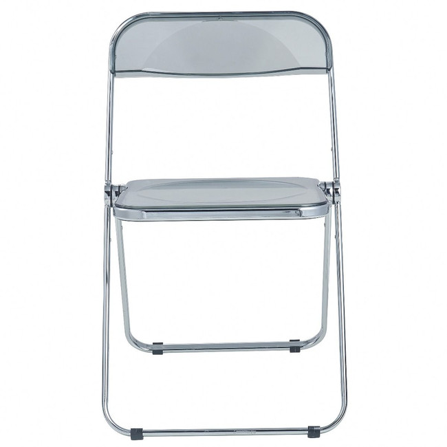 Color Acrylic Folding Chair with Chrome Trim leisuremod lawrence