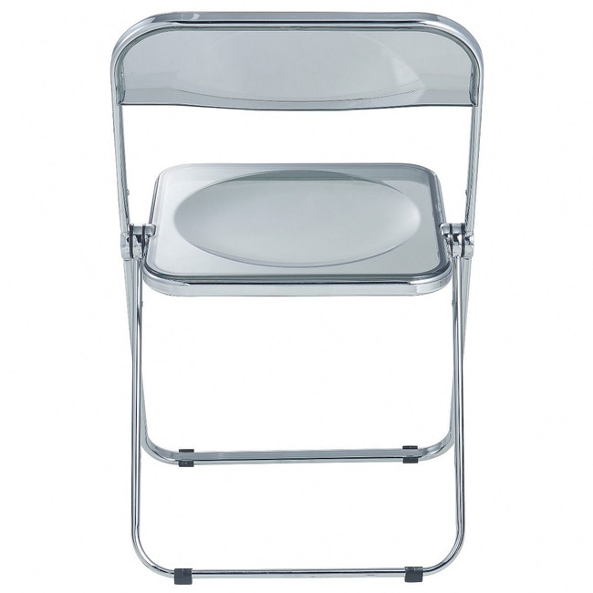 Color Acrylic Folding Chair with Chrome Trim leisuremod lawrence