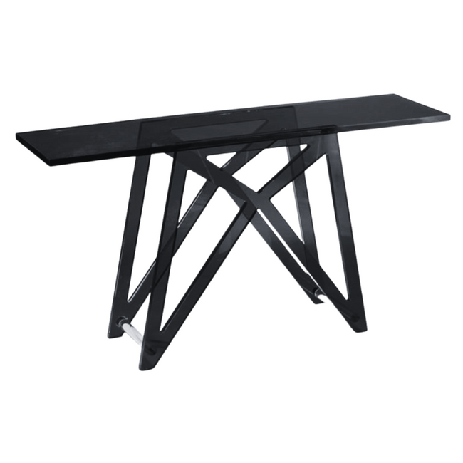 Modern Color Lucite X Base Console Table, Color Options