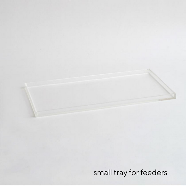 Clear Acrylic Feeder Tray for Feeding Bowls