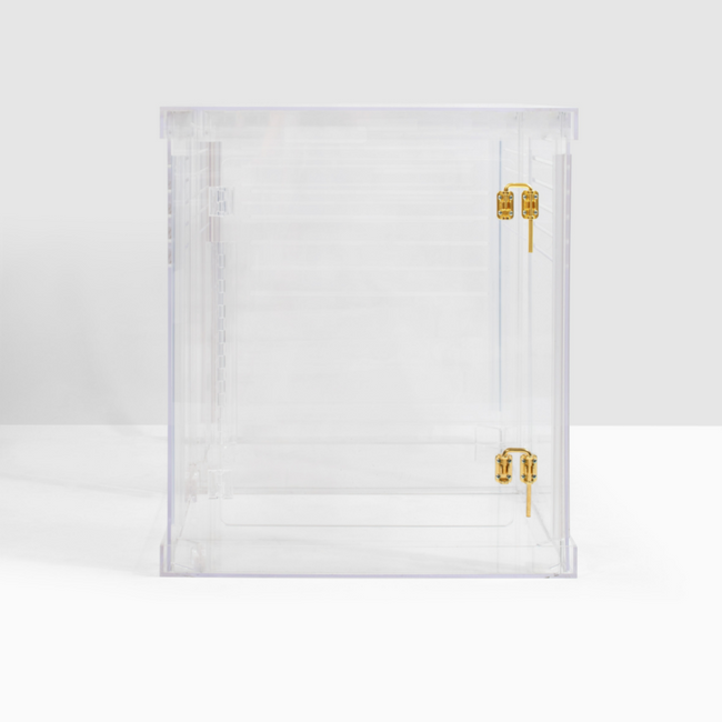 Lucite Pet Crate to Gate, Large Hiddin lucite acrylic furniture kennel