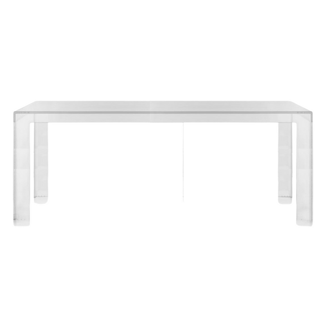 lucite square rectangular Clear Acrylic Parsons Desk