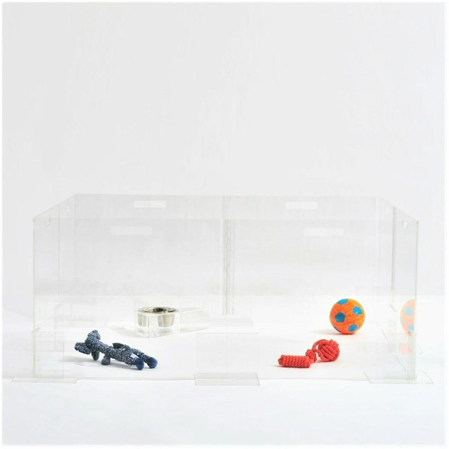 Tall Clear View Pet Playpen kennel dog lucite acrylic modern