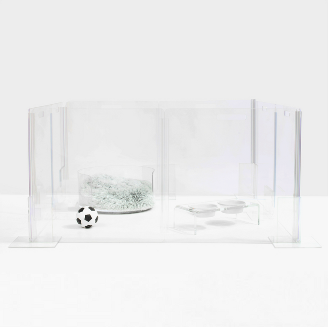 Tall Clear View Pet Playpen kennel dog lucite acrylic modern