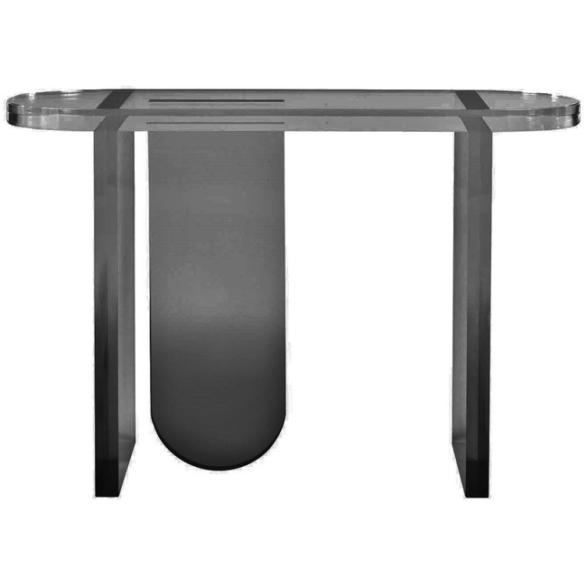 Groovy Smoke Grey Lucite Console Table
