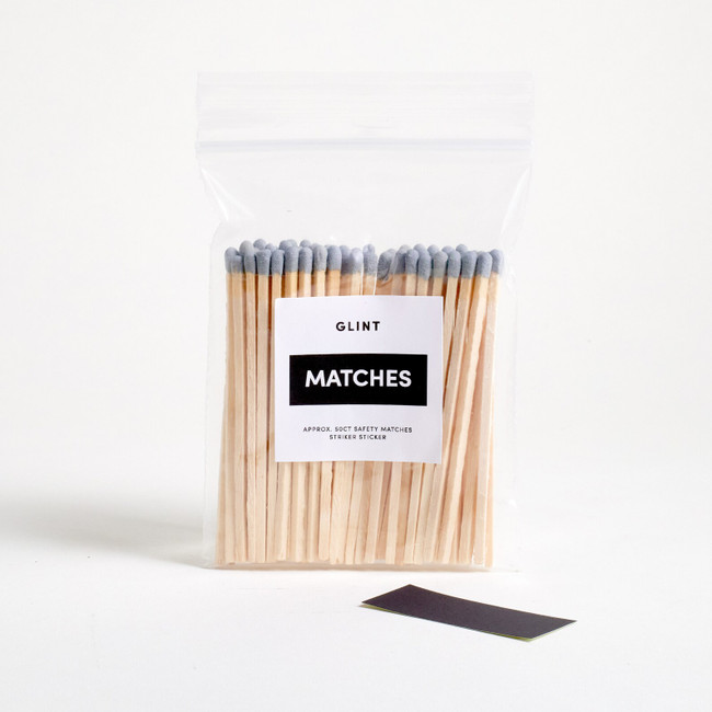 Clear Lucite Matchbox with 50 Wooden Matches