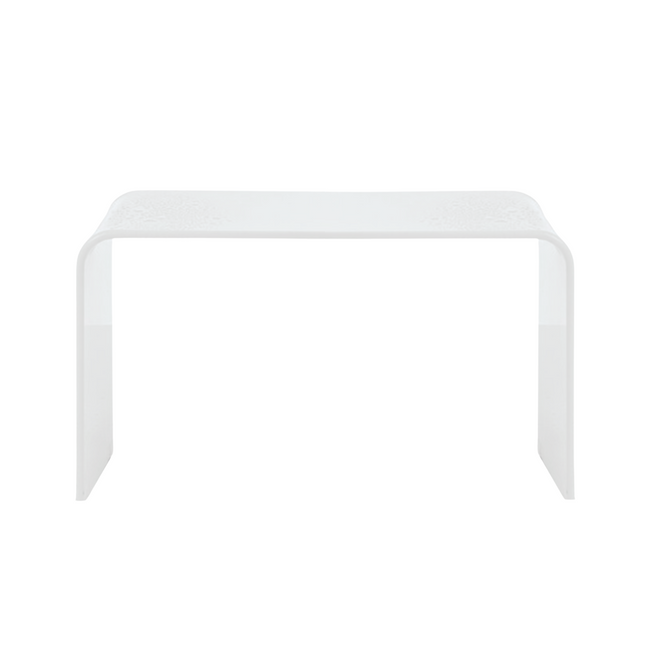 Black or White Opaque Lucite Waterfall Shower Bench