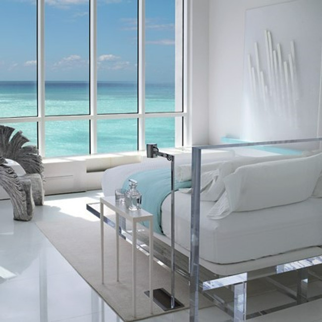 Custom Lucite Floating Platform Bed, Options