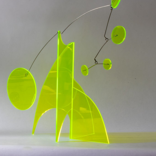 Mid Century Modern Neon Color Tabletop Sculpture