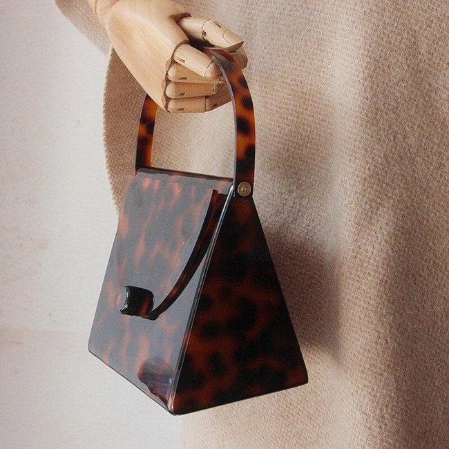 Acrylic Leopard Clutch