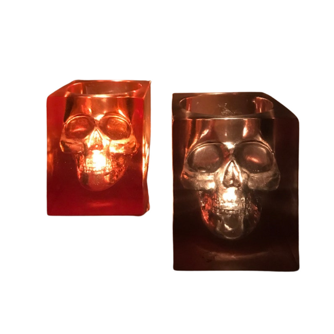 Translucent Color Modern Skull Vase