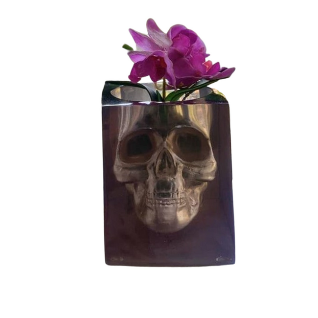 Translucent Color Modern Skull Vase
