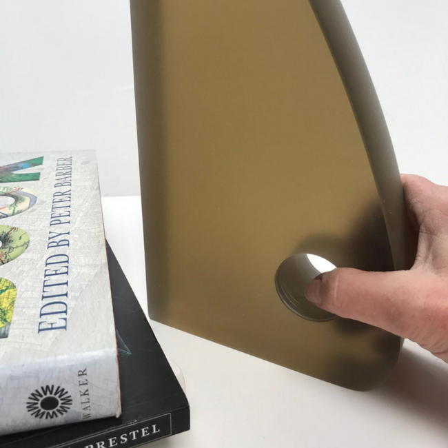 Modern Translucent Resin Taupe Bookends