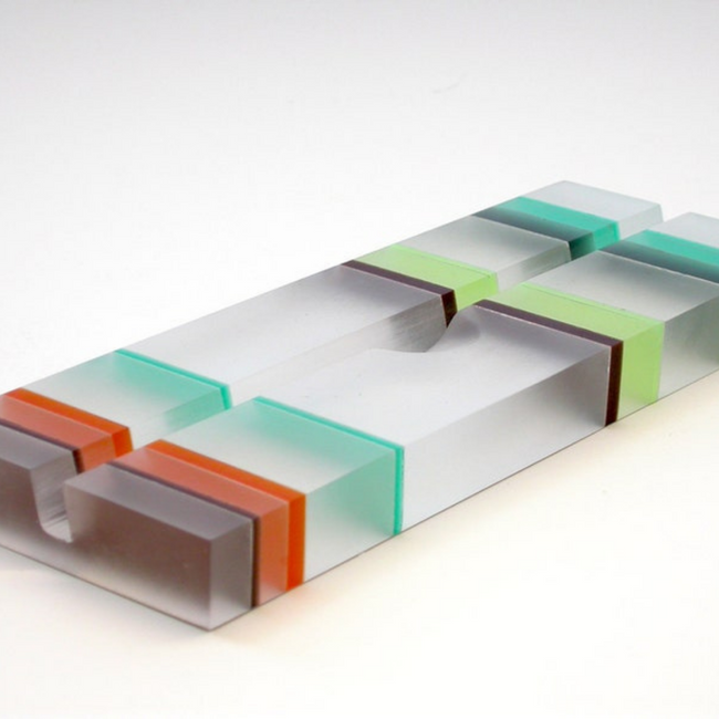 Modern Translucent Stripe Resin iPad Stand