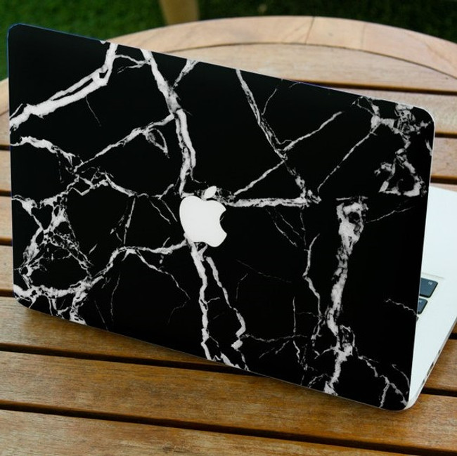 Color Marble Print MacBook Case with Clear Back