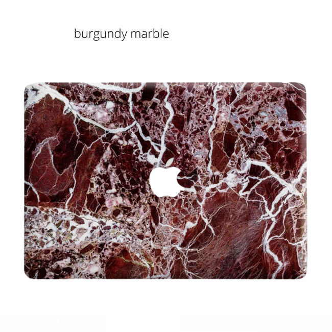 Color Marble Print MacBook Case with Clear Back