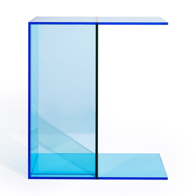 Cobalt Blue and Aqua Lucite Flip Table