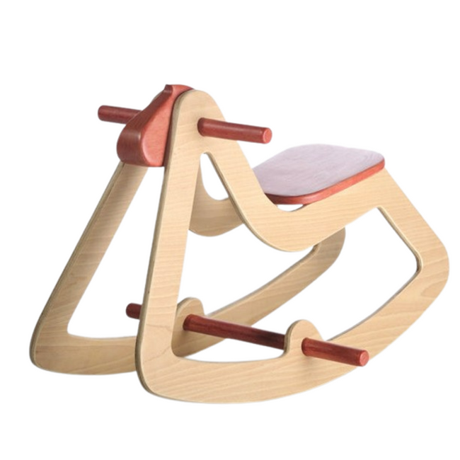 Toddler Wood Rocking Horse with Clear Center