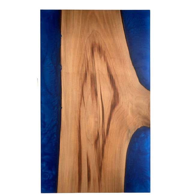 Walnut Wood and Blue Resin Cutting & Cheese Board