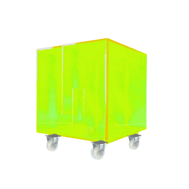 Color Acrylic CBright Color Acrylic Toy Box on Wheelsube Toy Box on Wheels