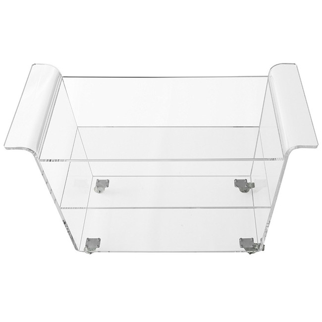 Custom Clear Acrylic Storage Cart on Wheels