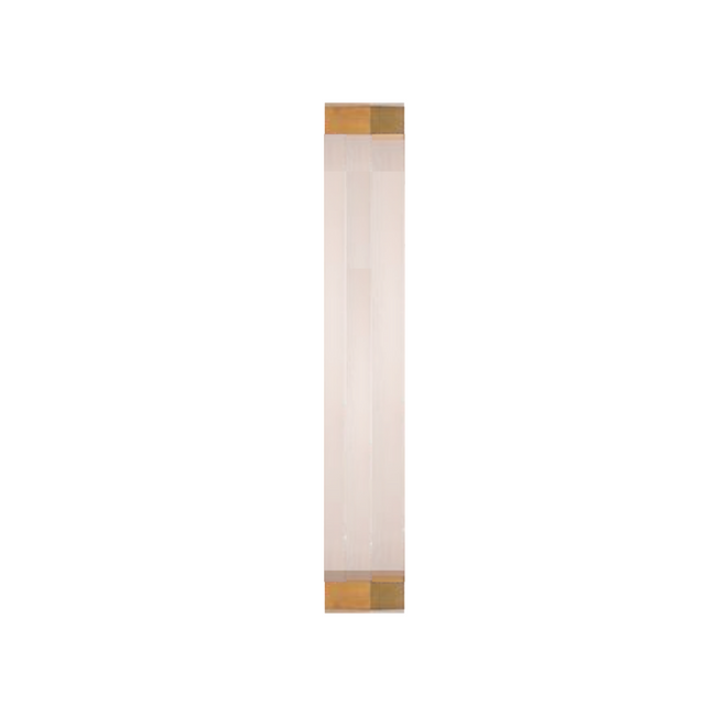 Clear Lucite Kitchen Island Leg with Metal Detail,