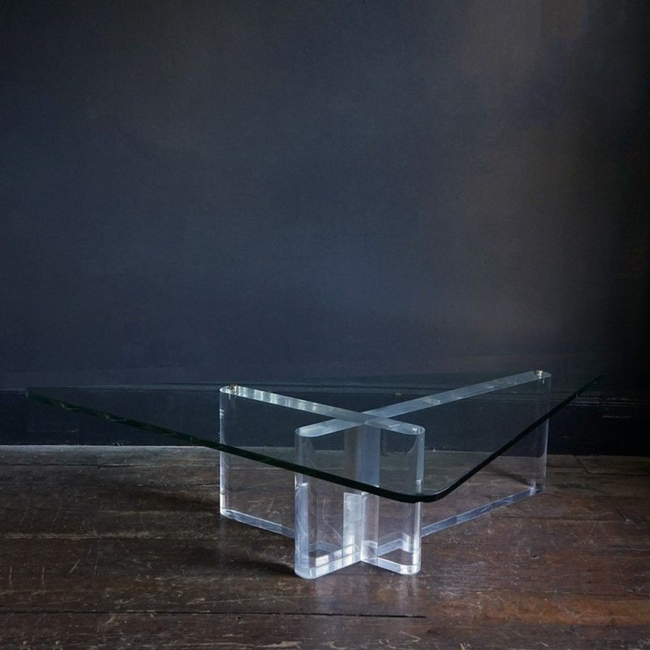 Lucite Triangle Table