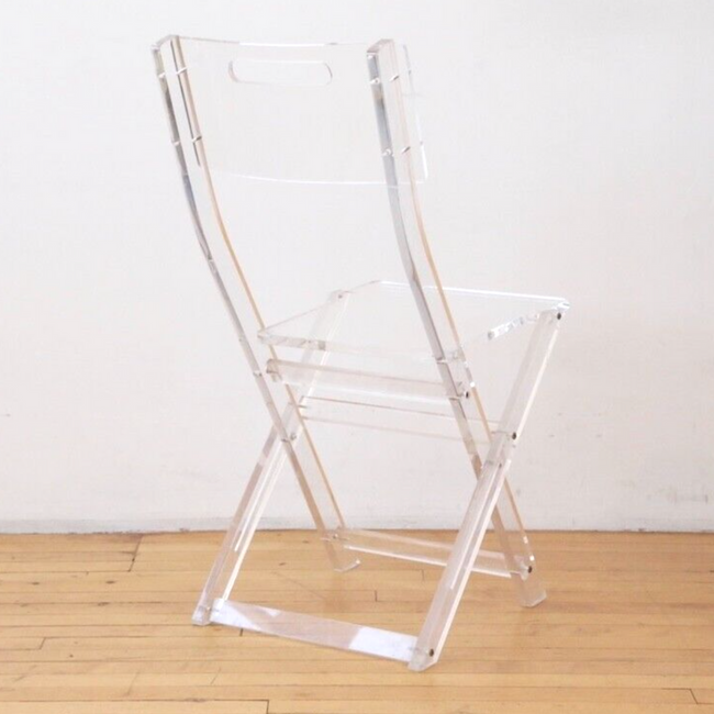 Clear Lucite Folding Party Chair