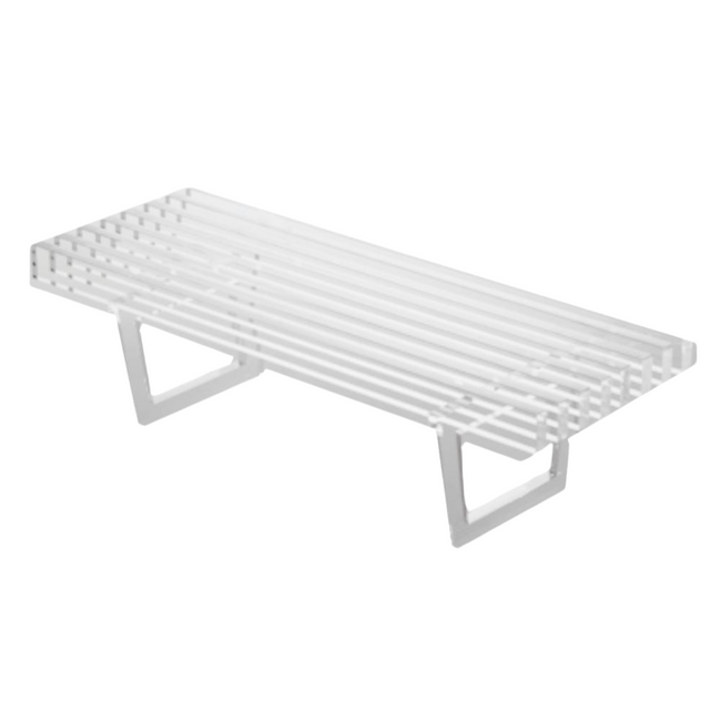 Lucite Small Slat Bench 