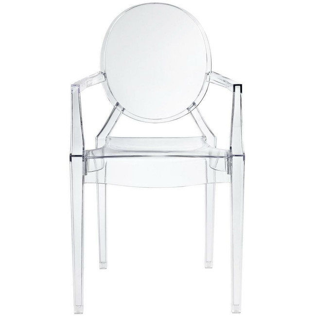 clear plastic armchair Kartell stark acrylic ghost replica chair armchair dining chair stackable