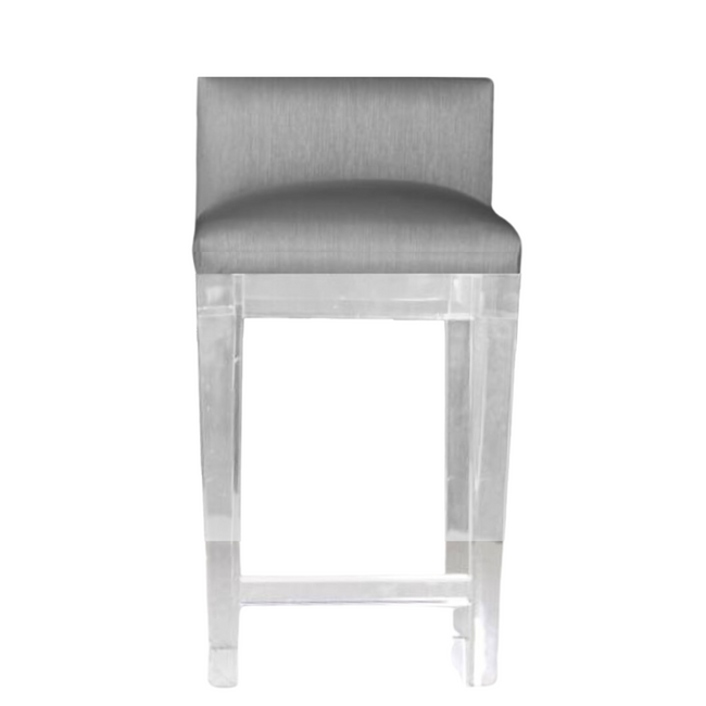 Low Back Barstool with Twill Fabric