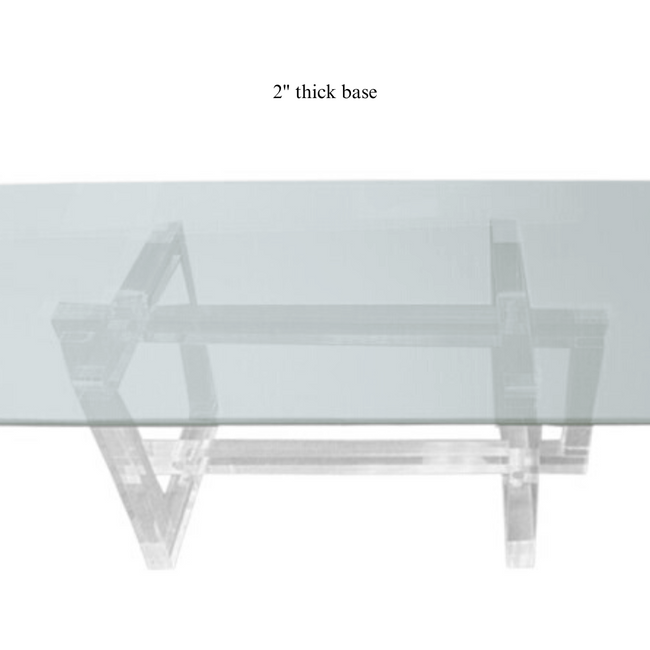 Custom Lucite Modern 6 Leg Desk/Dining Table Base