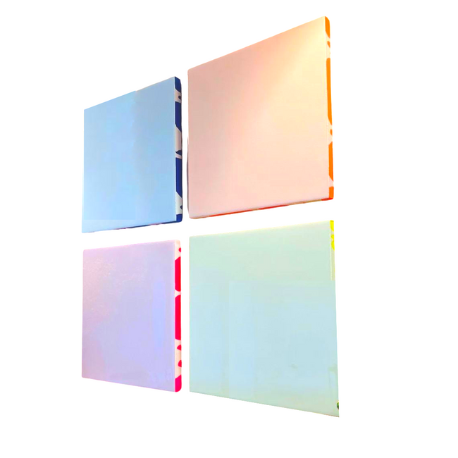 Modern Neon Color Resin Square Wall Art