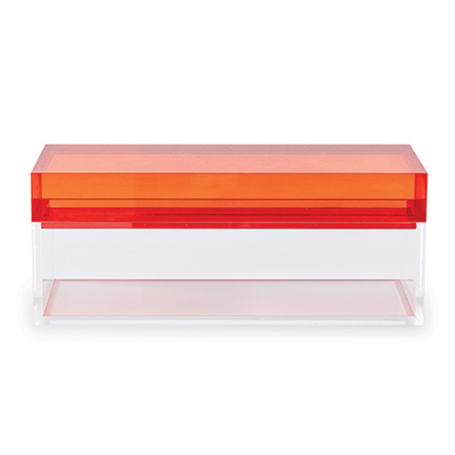 Clear Acrylic Storage Decorative Box with Color Lucite Top