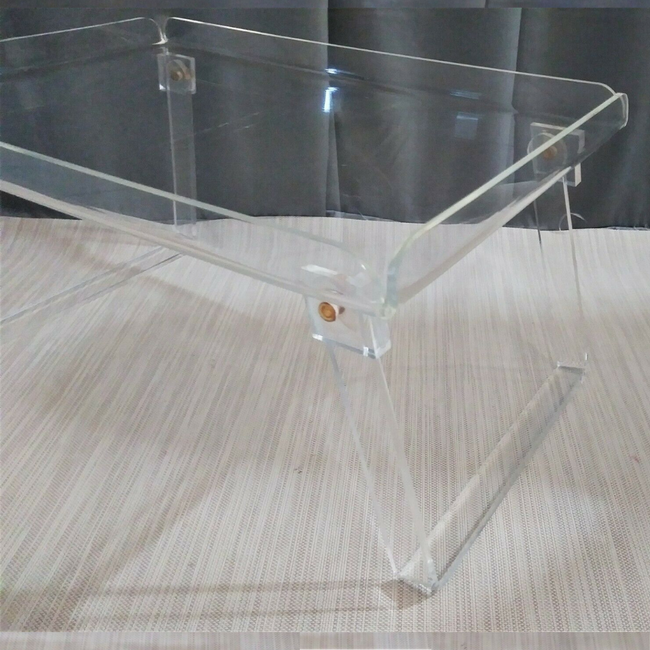 Clear Acrylic Breakfast Bed Tray on Foldable Legs