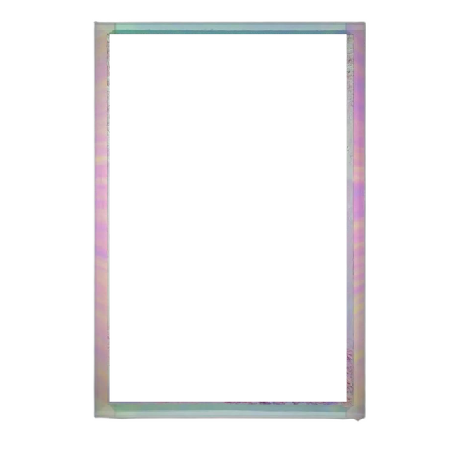 Iridescent Acrylic Shadow Box Frame with White Canvas Back