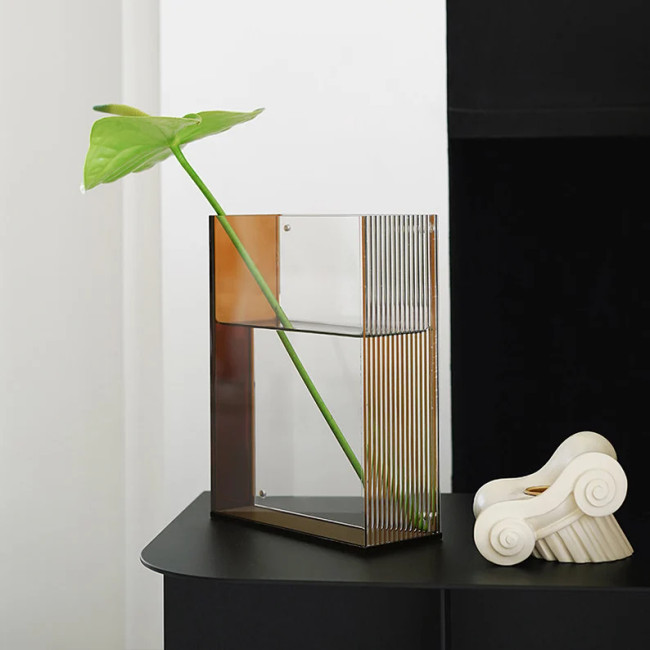  Acrylic Modern Rectangular Graphic Print Vases,