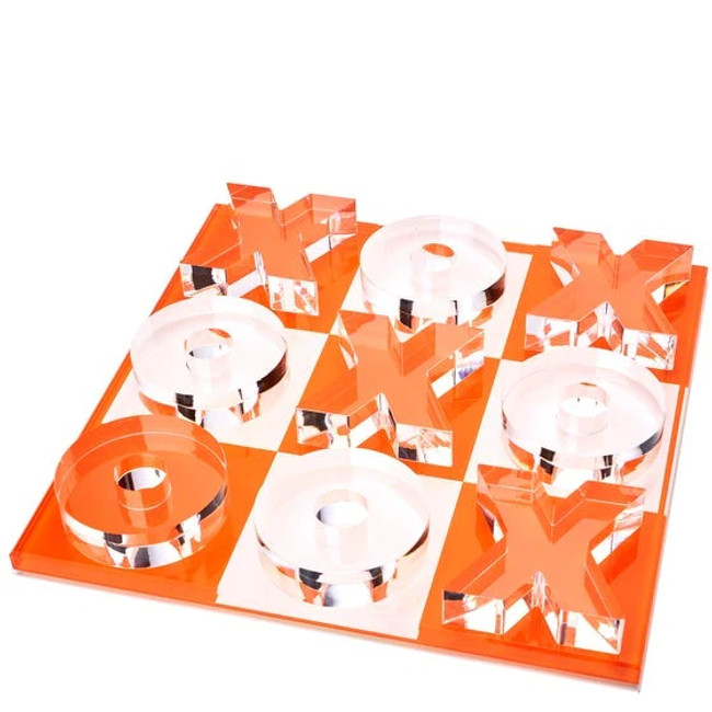 Bright Color Acrylic Thick Tic Tac Toe Game, Color Options